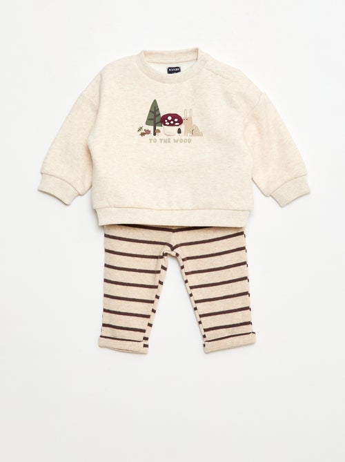 Completo felpa + leggings con animazione - Kiabi