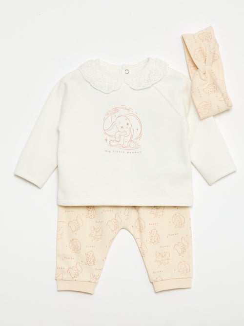 Completo Felpa + leggings + fascia "Dumbo" - 3 pezzi - Kiabi