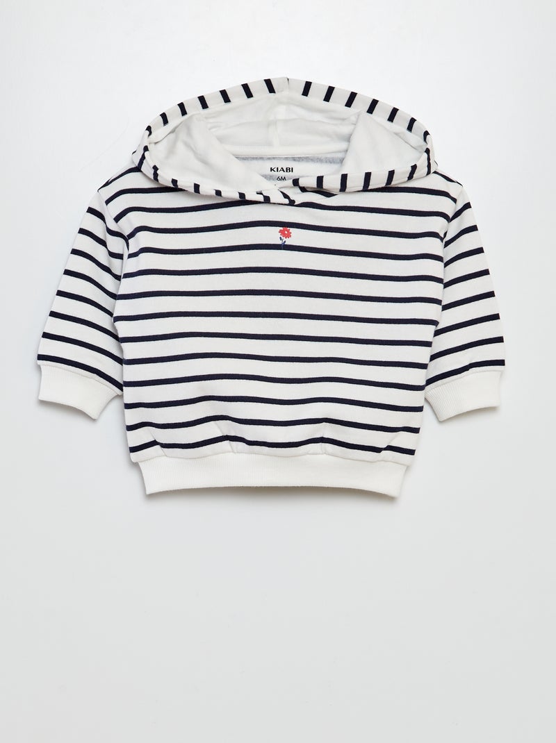 Completo felpa + leggings goffrati - 2 pezzi BIANCO - Kiabi