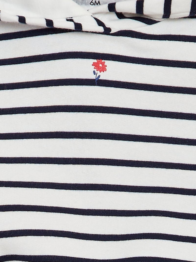 Completo felpa + leggings goffrati - 2 pezzi BIANCO - Kiabi