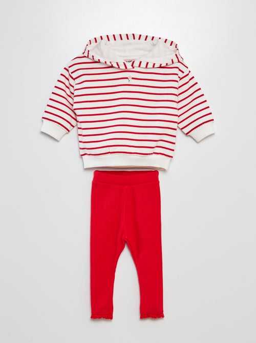 Completo felpa + leggings goffrati - 2 pezzi - Kiabi