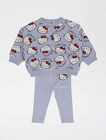 Completo felpa + leggings 'Hello Kitty' in cotone