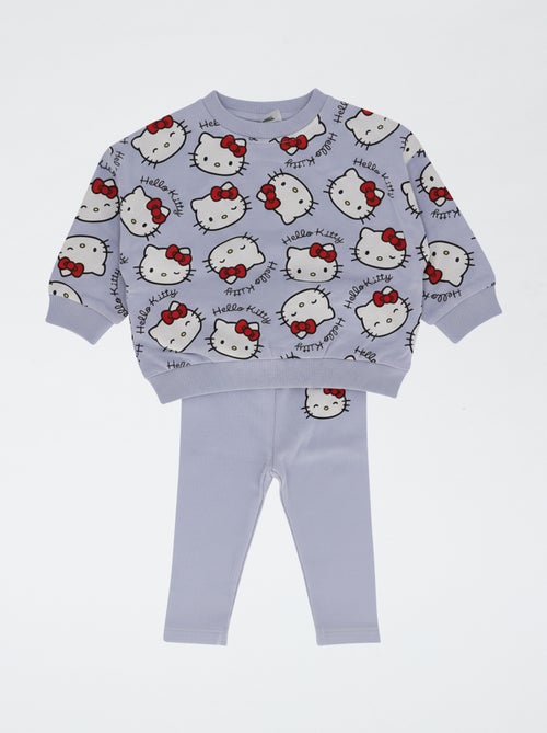 Completo felpa + leggings 'Hello Kitty' in cotone - Kiabi
