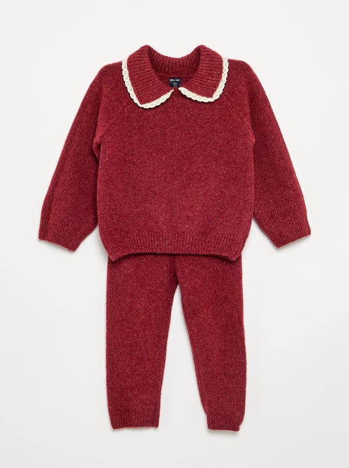 Completo felpa + leggings in maglia - 2 pezzi - Kiabi