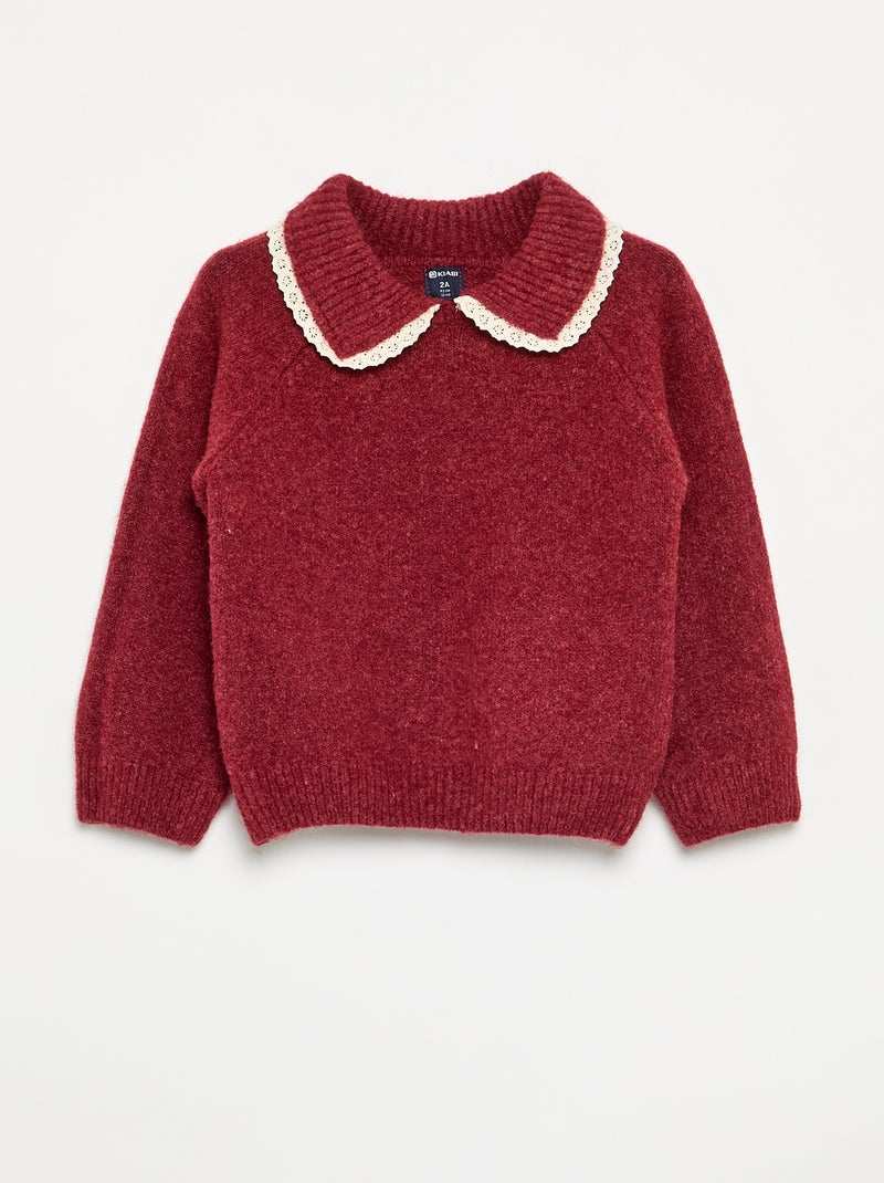 Completo felpa + leggings in maglia - 2 pezzi Rosso - Kiabi