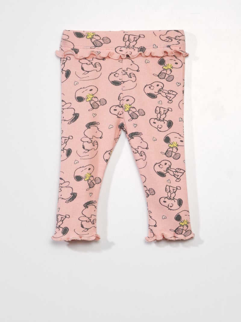 Completo Felpa Leggings Snoopy Rosa Beige 20 00 Kiabi