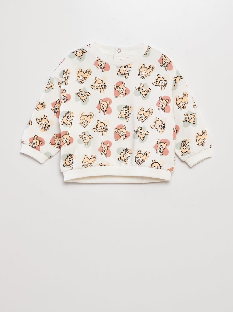 Completo felpa + leggings stampa 'Bambi' BIANCO - Kiabi