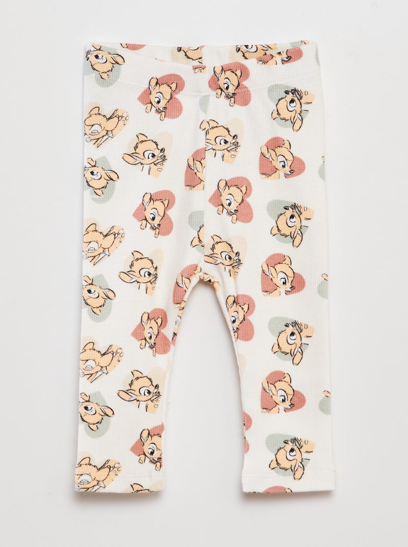 Completo felpa + leggings stampa 'Bambi' BIANCO - Kiabi