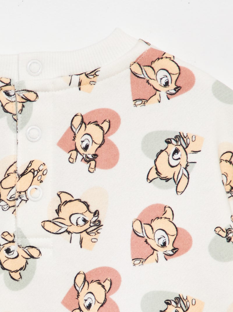 Completo felpa + leggings stampa 'Bambi' BIANCO - Kiabi