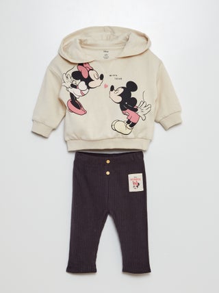 Completo felpa + leggings 'Topolino e Minnie' - 2 pezzi