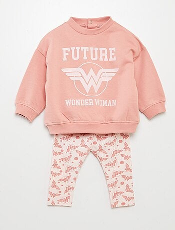 Completo felpa + leggings Wonder Woman - 2 pezzi