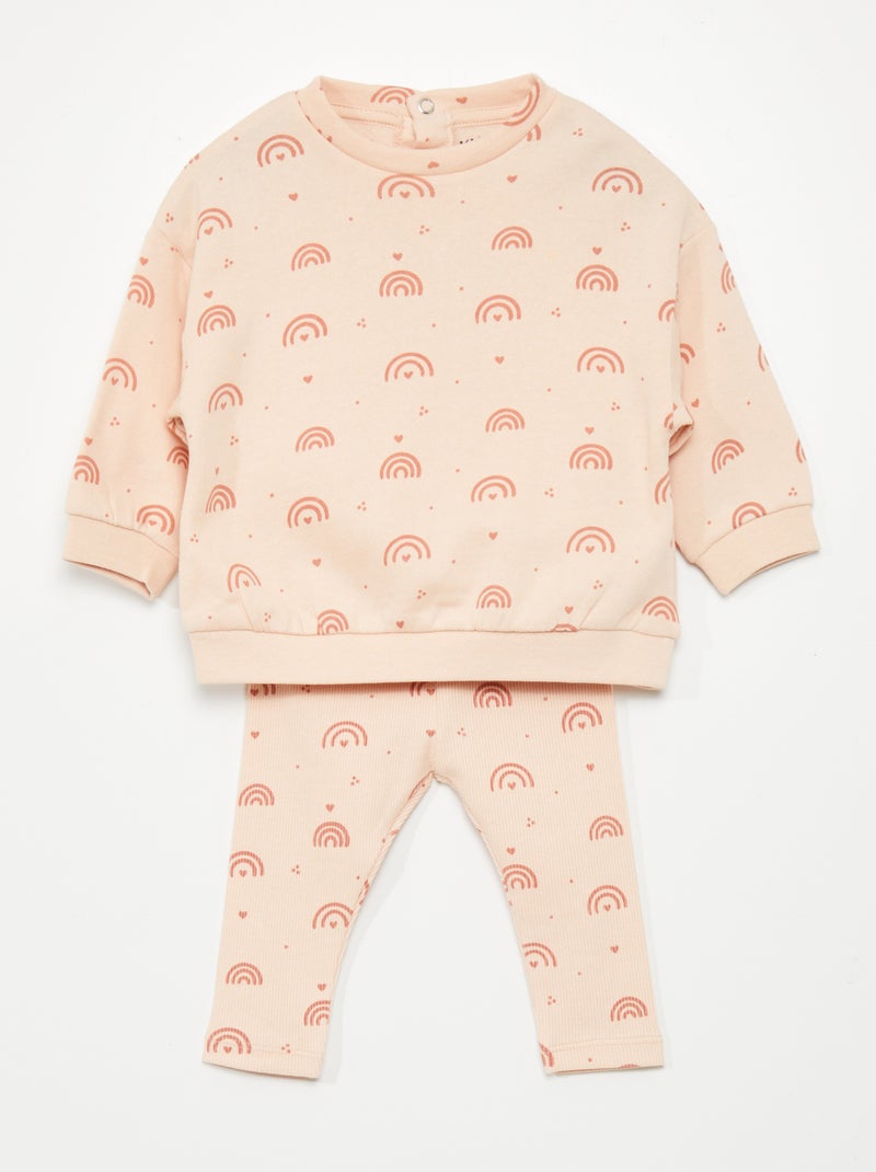 Completo felpa + pantaloni - 2 pezzi BEIGE - Kiabi