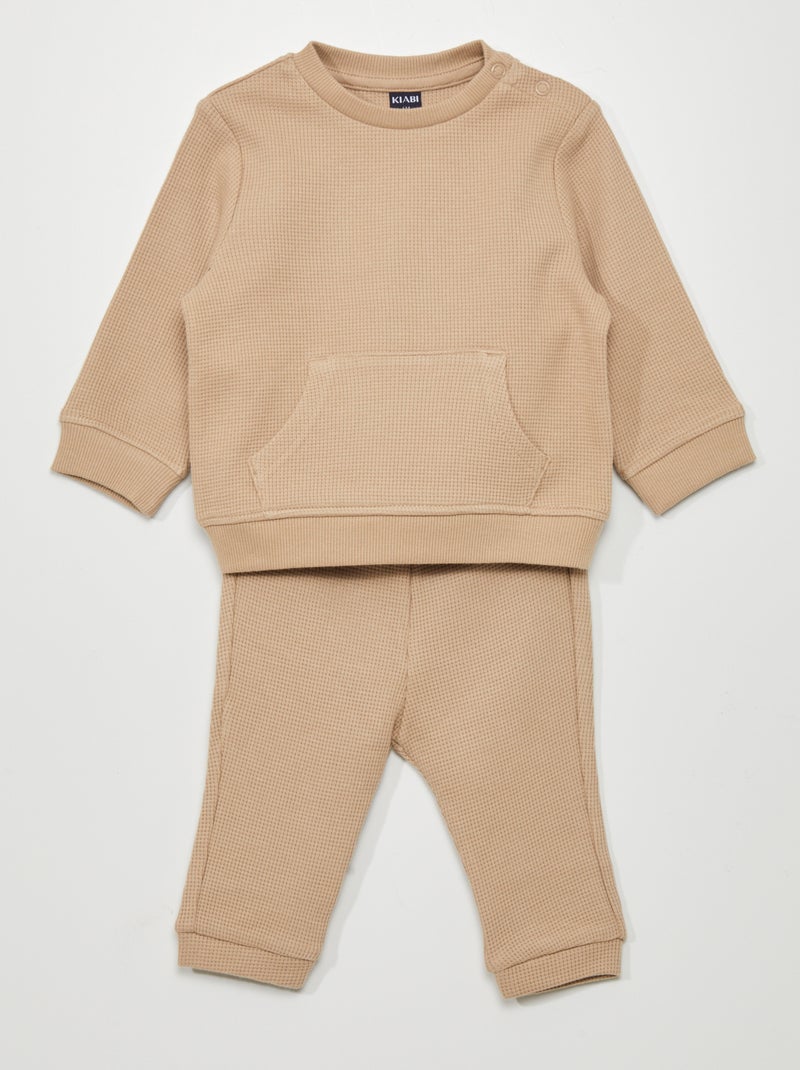 Completo felpa + pantaloni - 2 pezzi BEIGE - Kiabi