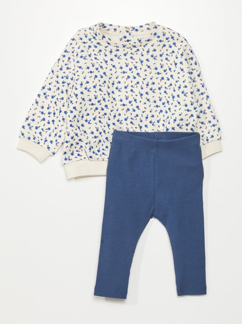 Completo felpa + pantaloni - 2 pezzi BLU - Kiabi