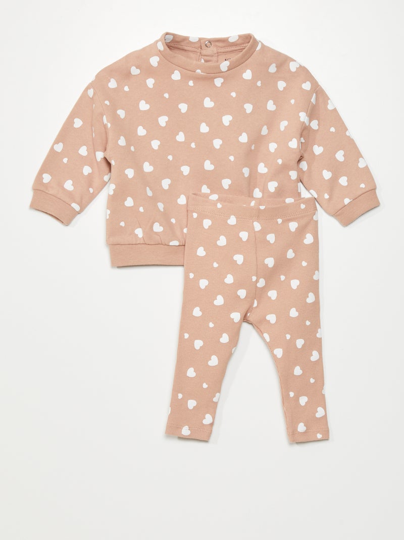 Completo felpa + pantaloni - 2 pezzi ROSA - Kiabi
