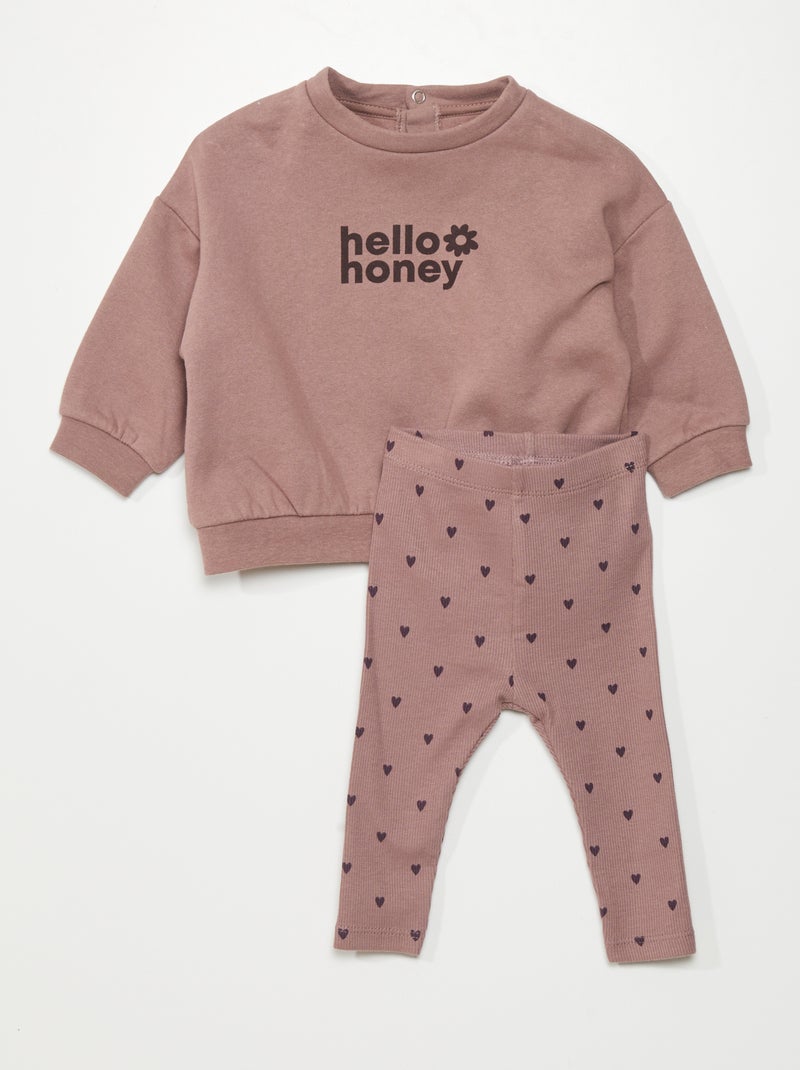 Completo felpa + pantaloni - 2 pezzi ROSA - Kiabi