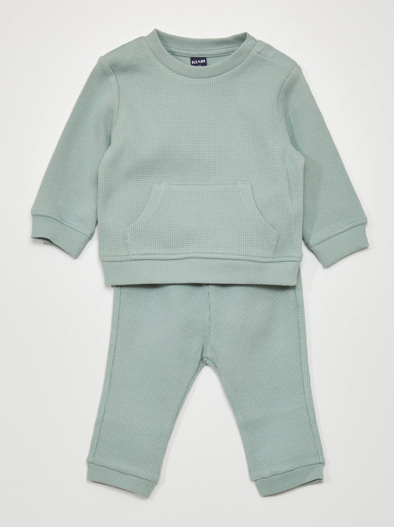 Completo felpa + pantaloni - 2 pezzi VERDE - Kiabi