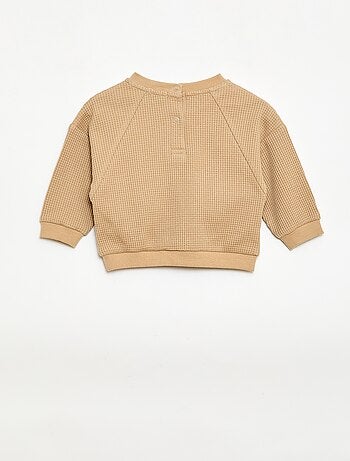 Completo felpa + pantaloni a nido d'ape - 2 pezzi