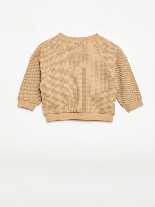 Completo felpa + pantaloni a nido d'ape - 2 pezzi - Kiabi