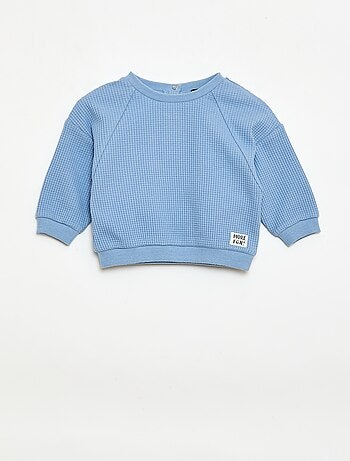 Completo felpa + pantaloni a nido d'ape - 2 pezzi