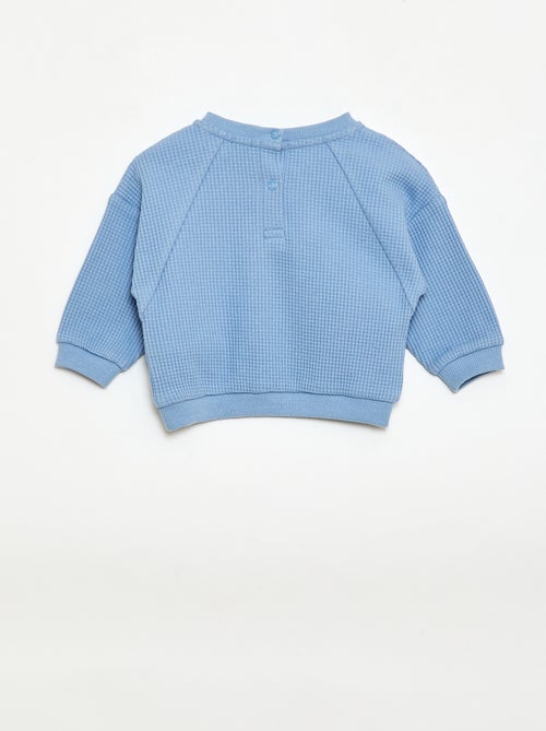 Completo felpa + pantaloni a nido d'ape - 2 pezzi - Kiabi