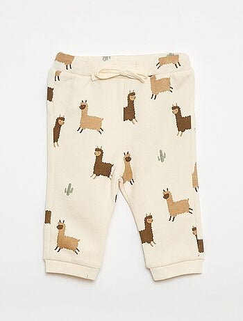 Completo felpa + pantaloni da jogging con stampa fantasia - 2 pezzi