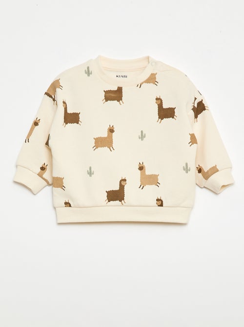 Completo felpa + pantaloni da jogging con stampa fantasia - 2 pezzi - Kiabi