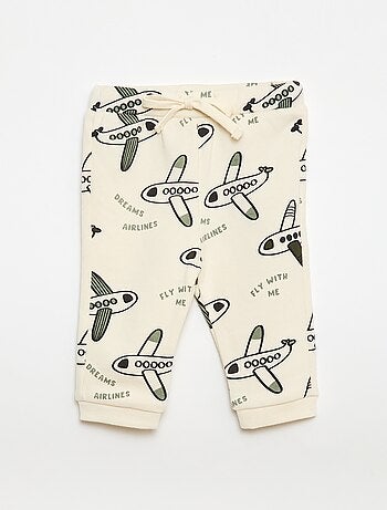 Completo felpa + pantaloni da jogging con stampa fantasia - 2 pezzi