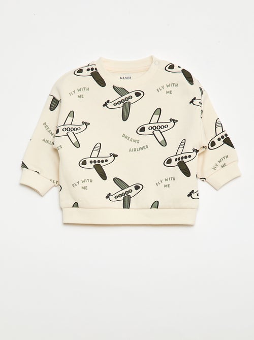 Completo felpa + pantaloni da jogging con stampa fantasia - 2 pezzi - Kiabi