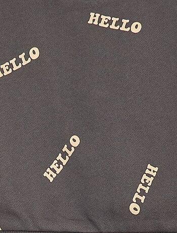 Completo felpa + pantaloni da jogging con stampa fantasia - 2 pezzi