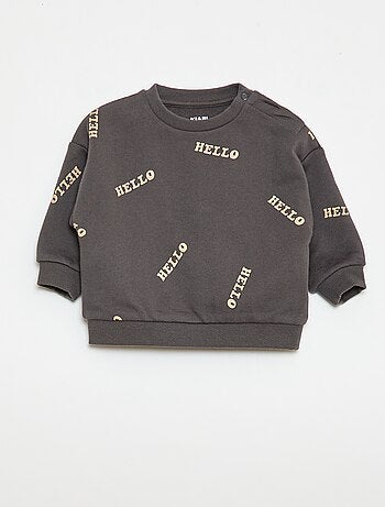 Completo felpa + pantaloni da jogging con stampa fantasia - 2 pezzi