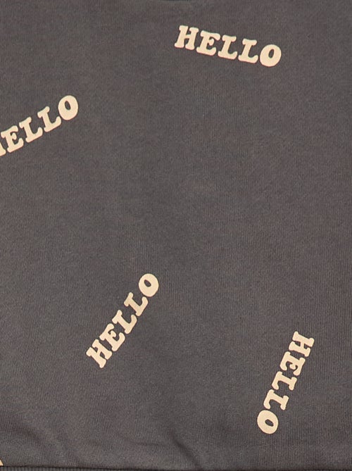 Completo felpa + pantaloni da jogging con stampa fantasia - 2 pezzi - Kiabi