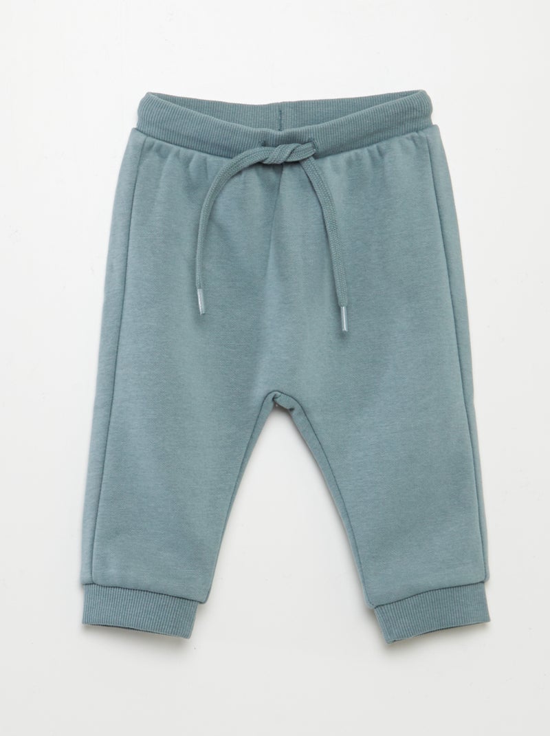 Completo felpa + pantaloni da jogging in tessuto felpato tinta unita - 2 pezzi BLU - Kiabi