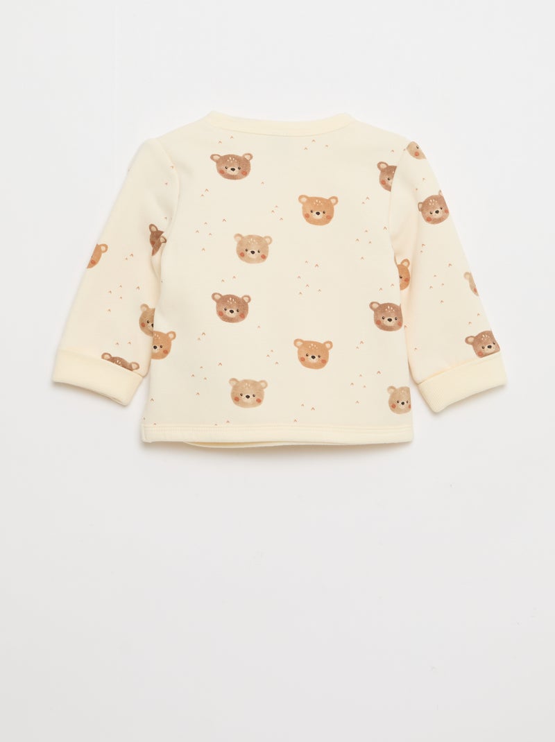 Completo felpa + pantaloni in felpa - 2 pezzi Bianco - Kiabi