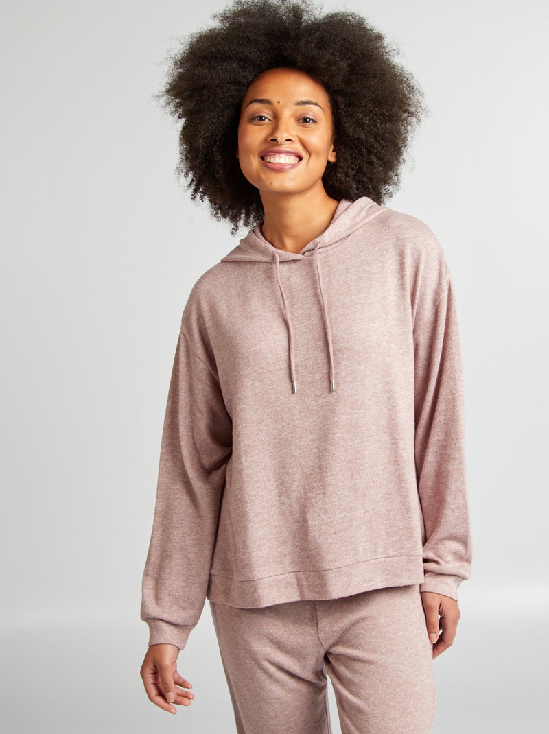 Completo felpa + pantaloni in maglia soffice ROSA - Kiabi