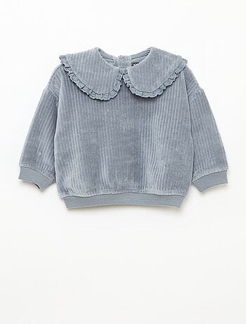 Completo felpa + pantaloni in velluto a coste