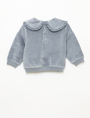 Completo felpa + pantaloni in velluto a coste