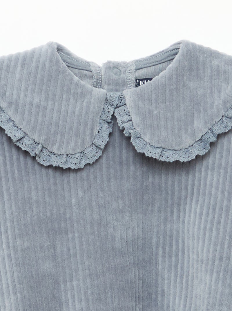 Completo felpa + pantaloni in velluto a coste Blu - Kiabi