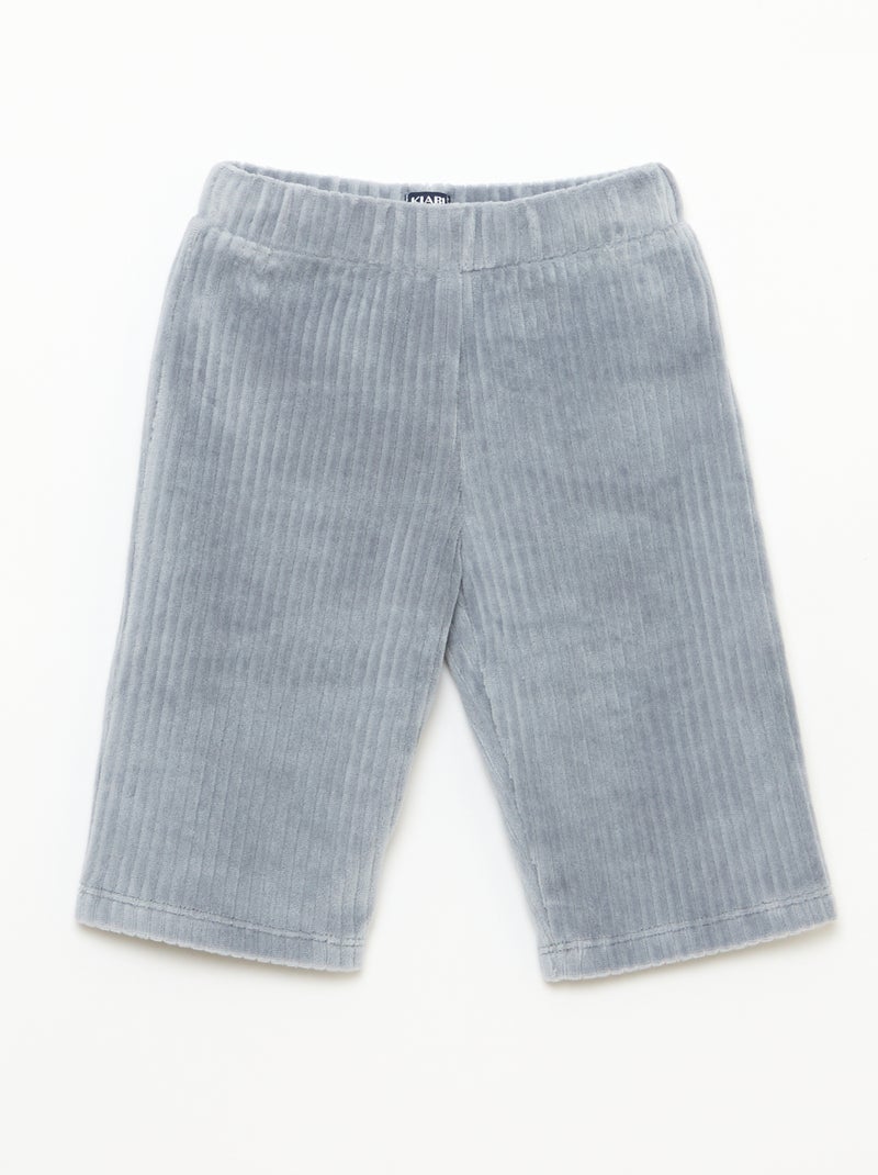 Completo felpa + pantaloni in velluto a coste Blu - Kiabi