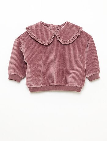 Completo felpa + pantaloni in velluto a coste