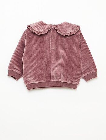 Completo felpa + pantaloni in velluto a coste