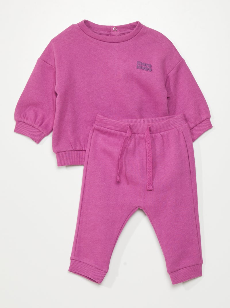 Completo felpa + pantaloni joggers - 2 pezzi BEIGE - Kiabi