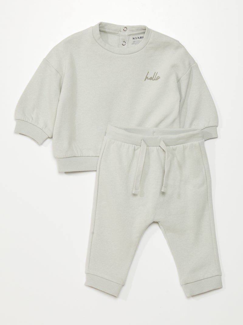 Completo felpa + pantaloni joggers - 2 pezzi VERDE - Kiabi