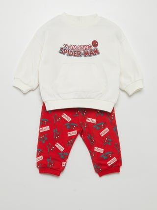 Completo felpa + pantaloni 'Spiderman' - 2 pezzi