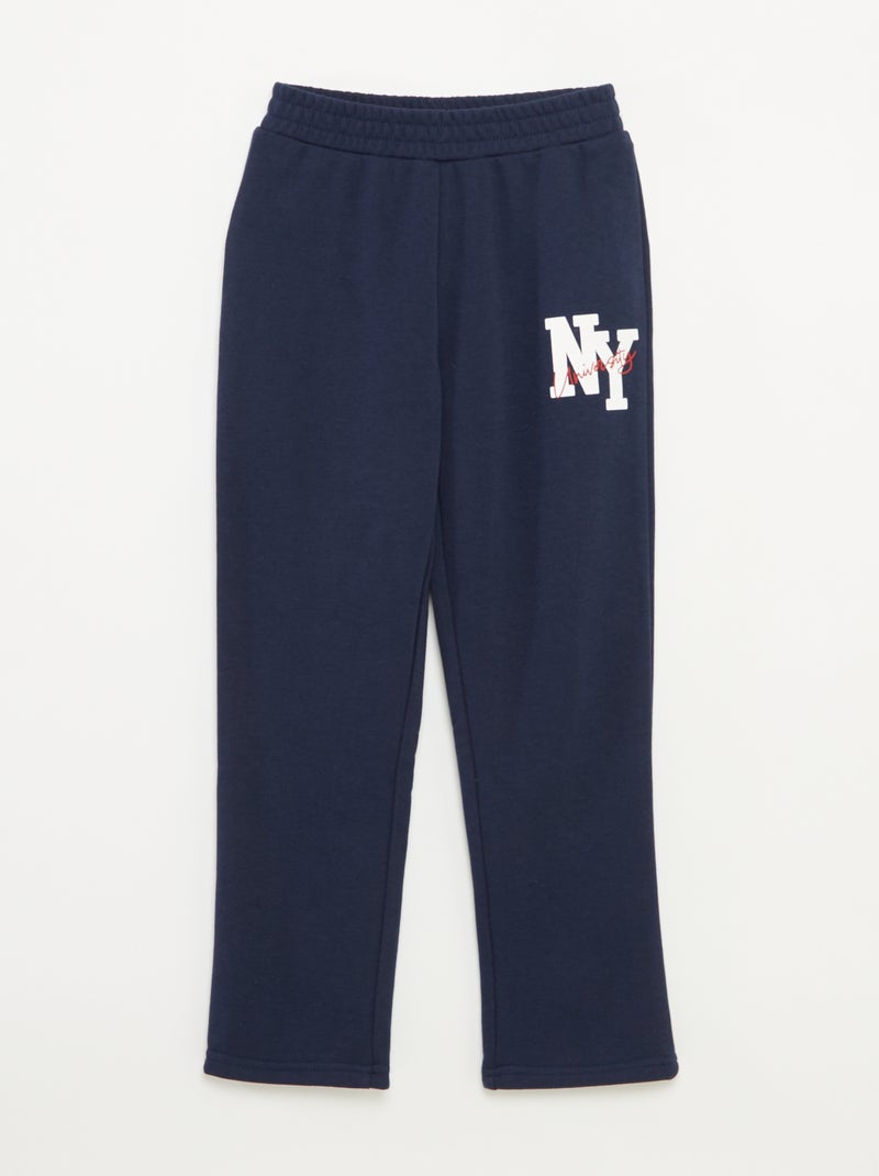 Completo felpa + pantaloni stile college - 2 pezzi Blu - Kiabi