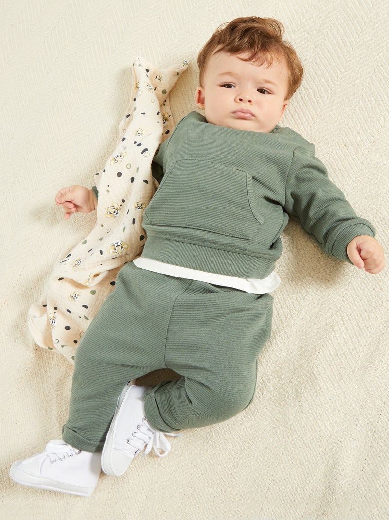 Completo felpa + pantaloni VERDE - Kiabi