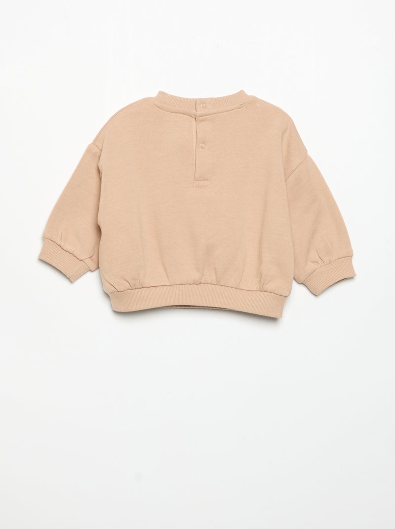 Completo felpa stampata + leggings Beige - Kiabi
