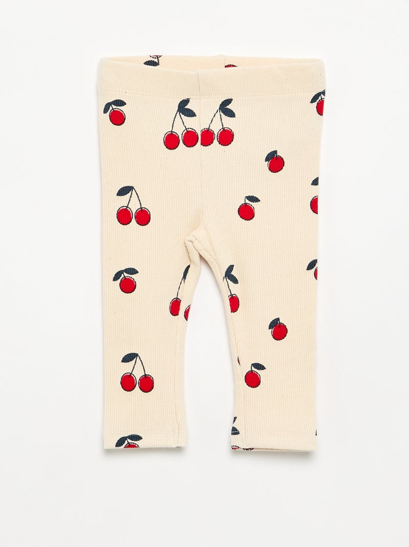 Completo felpa stampata + leggings Bianco - Kiabi