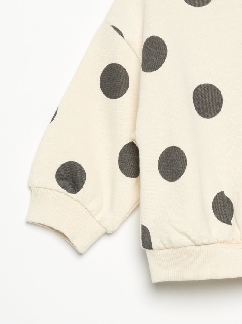 Completo felpa stampata + leggings Bianco - Kiabi