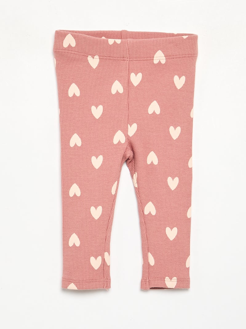 Completo felpa stampata + leggings Rosa - Kiabi